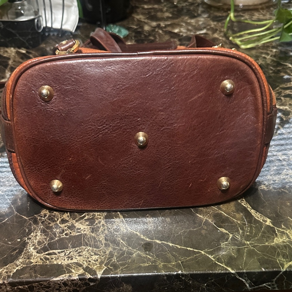 Brown Leather Drawstring Backpack - Men - image 6